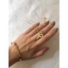 Nida Jewelry 925 Ayar Gümüş Alevli Harf Kolye