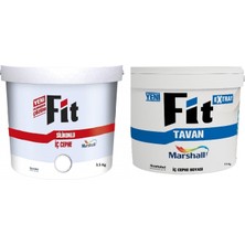 Marshall Fit Silikonlu Iç Cephe Boyası 3.5 kg + Marshall Fit Extra Tavan Boyası 3.5 kg