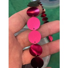 Gönülden Tasarım 1.5 cm En Fuşya Çanta Giyim Aksesuar Pul Payet (1 Metre)
