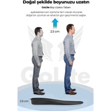 Golite Golite 2.5 Cm Boy Uzatıcı Tabanlık, Gizli Topuk Yükseltici Ayakkabı Tabanlığı Siyah - Mz15 1 Çift