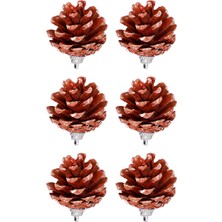 Partijet Yılbaşı Çam Ağcı Süsü Kırmızı Kozalak 4 cm 6'lı