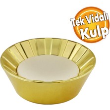 Badem10 Alita Düğme Mobilya Dolap Çekmece Kulpu Kulbu Plastik Gold Altın Aytaşı Tek Vidalı Kulp