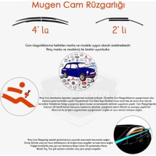 ŞüsCarOto Aksesuar Renault Megane 2 2003-2008 Uyumlu Mugen Cam Rüzgarlığı Seti Piano Black 4lü Ithal