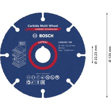 Bosch Expert Carbide Multi Wheel 125 Mm, 22,23 mm Kesici Disk - 2608901189