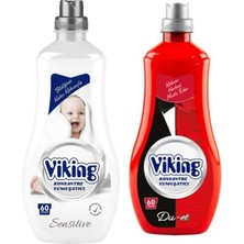 Viking Sensitive Konsantre Yumuşatıcı 1440 ml Yumuşatıcı Düet 1440 ml 2'li Set