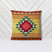 Armi Puf Etnik Kilim Desenli 4'Lü Kırlent Kılıfı-PLS23-34-35