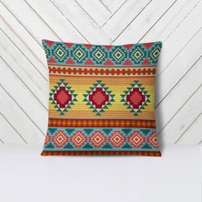 Armi Puf Etnik Kilim Desenli 4'Lü Kırlent Kılıfı-PLS23-34-35