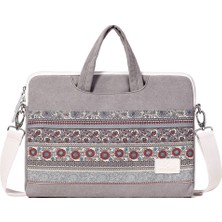 Canvas Artisan T38-5 Ulusal Stil Deseni 14 Inç Dizüstü Bilgisayar Omuz Messenger Çanta Evrak Çantası Omuz Kayışı Ile Seyahat Koşusu (Yurt Dışından)