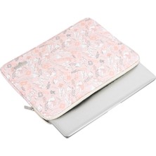 Canvas Artisan G4-T0111 Çiçek Basılı 14 Inç Dizüstü Kılıf Pu Pu Deri Dizüstü Dizüstü Bilgisayar Küçük Çantalı Taşıma Çantası (Yurt Dışından)
