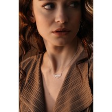 Nida Jewelry 925 Ayar Gümüş Yarasa Isim Kolye