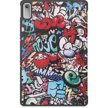 SZYKD Lenovo Tab P11 Gen 2 Graffiti Için Deri Akıllı Tablet Kılıf (Yurt Dışından)