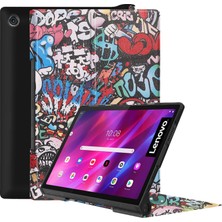 SZYKD Lenovo Yoga Sekmesi Için Custer Doku Pu Deri Kılıf 11 Graffiti (Yurt Dışından)