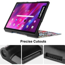 SZYKD Lenovo Yoga Sekmesi Için Custer Doku Pu Deri Kılıf 11 Graffiti (Yurt Dışından)