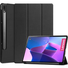 SZYKD Lenovo Için Deri Tablet Kılıfı P12 Pro 12.6 Siyah (Yurt Dışından)