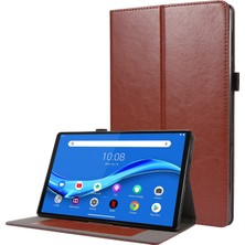 SZYKD Lenovo M10 Plus 2 Katlı Pu Deri Kasa Gongkeli Renk (Yurt Dışından)