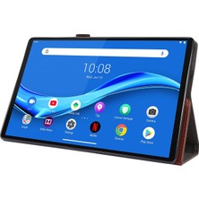 SZYKD Lenovo M10 Plus 2 Katlı Pu Deri Kasa Gongkeli Renk (Yurt Dışından)