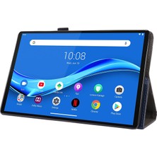 SZYKD Lenovo M10 Plus 2 Katlı Pu Deri Kılıf Deepblue (Yurt Dışından)