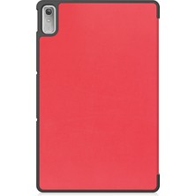 SZYKD Lenovo Sekmesi Için Deri Akıllı Tablet Kasası P11 Gen 2 Kırmızı (Yurt Dışından)
