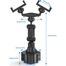 SZYKD Çift Chuck Döner Çok Fonksiyonlu Bardak Tutucu Cep Telefonu Tutucu (Kupası T1) (Yurt Dışından)