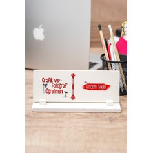 Hediye Dükkanı Grafik ve Fotoğraf Öğretmenine Hediye Taş Masa Isimliği