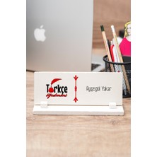 Hediye Dükkanı Türkçe Öğretmenine Hediye Taş Masa Isimliği