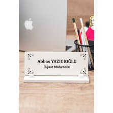 Hediye Dükkanı Isme Özel Ünvanlı Kişiye Özel Taş Masa Isimliği