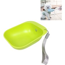 SZYKD Pet Square Bowl Içme Head Cat Portable Eşlik Eden Fincan Köpek Içme Çeşmesi (Yeşil) (Yurt Dışından)