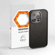 Grafent Soft Serisi Apple iPhone 14 Pro Siyah Telefon Kılıfı Yüksek Kenarlıklı Lens Koruması