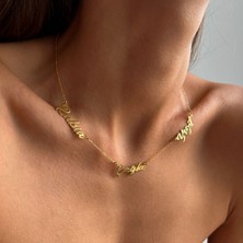 Nida Jewelry 925 Ayar Gümüş 3 İsim Kolye