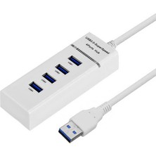 SZYKD Led, Süper Hız 5gbps, BYL-P104 (Beyaz) ile 4 Bağlantı Noktası USB 3.0 Hub Ayırıcı (Yurt Dışından)