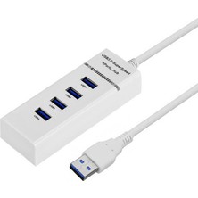 SZYKD Led, Süper Hız 5gbps, BYL-P104 (Beyaz) ile 4 Bağlantı Noktası USB 3.0 Hub Ayırıcı (Yurt Dışından)