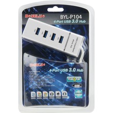 SZYKD Led, Süper Hız 5gbps, BYL-P104 (Beyaz) ile 4 Bağlantı Noktası USB 3.0 Hub Ayırıcı (Yurt Dışından)