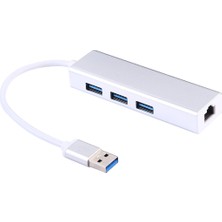 SZYKD Alüminyum Kabuk 3 Usb3.0 Ports Hub Usb3.0 Gigabit Ethernet Adaptörü (Yurt Dışından)