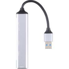 SZYKD 5 Arada 1 USB 3.0 - Sd / Tf Kart Yuvası 3 USB 3.0 Bağlantı Noktası Çok Fonksiyonlu Yerleştirme Istasyonu Hub (Gümüş) (Yurt Dışından)