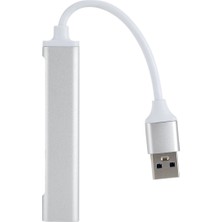 SZYKD A809 USB 3.0 x 1 USB 2.0 x 3 Ila USB 3.0 Çok Işlevli Ayırıcı Hub Adaptörü (Gümüş) (Yurt Dışından)