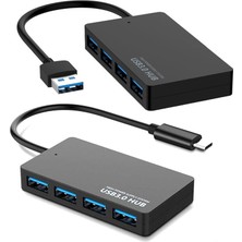 SZYKD KYTC47 4 Bağlantı Noktası USB Adaptör Kablosu, Renk: Siyah USB 3.0 (Yurt Dışından)