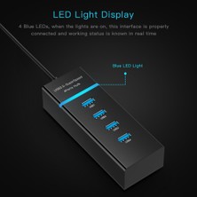 SZYKD Led, Süper Hız 5gbps, BYL-P104 (Siyah) ile 4 Bağlantı Noktası USB 3.0 Hub Ayrıcı (Yurt Dışından)