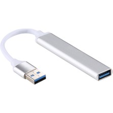 SZYKD A-809 4 x USB 3.0-Usb 3.0 Alüminyum Alaşım Hub Adaptörü (Gümüş) (Yurt Dışından)