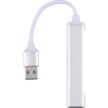 SZYKD A-809 4 x USB 3.0-Usb 3.0 Alüminyum Alaşım Hub Adaptörü (Gümüş) (Yurt Dışından)