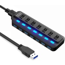 SZYKD 7 Bağlantı Noktası USB 3.0 Hub Bağımsız Anahtarlama Ayırıcı (Yurt Dışından)