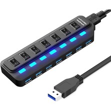 SZYKD 7 Bağlantı Noktası USB 3.0 Hub Bağımsız Anahtarlama Ayırıcı (Yurt Dışından)