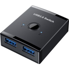 SZYKD T25 2 Arada 1 Usb3.0 Çift Yönlü Anahtar Yazıcı Paylaşıcı Ayrıştırıcı (Siyah) (Yurt Dışından)