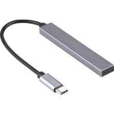 SZYKD T-818 Tf 3 x USB 3.0-Usb-C / Typ-C Hub Adaptörü (Gümüş Gri) (Yurt Dışından)