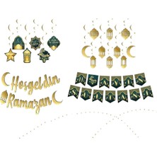 Hayaller Dükkanı 18 Parça Ramazan Süsleri 10'lu Tavan Süs,6'lı Tavan Süsü,11 Ayın Sultanı