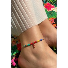 Pier Gümüş Mineli Balık Halhal Gümüş