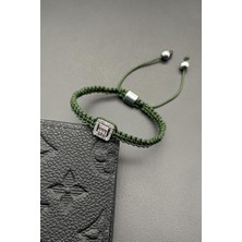 FRNCH Zirkon Taşlı Yeşil Renk Ipli Ayarlanabilir Unisex Bileklik FRJ11721-1821-Y