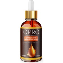 OPRO C Vitamini & Hyaluronik Asit Aydınlatıcı Etkili Cilt Bakım Serumu 30 ml - Multi Peptit, Niacinamide, D Panthenol (Provitamin B5)