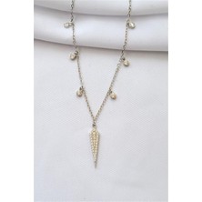 Pier Gümüş Zirkon Taşlı  Gümüş Kolye