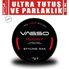 Vasso Kısa Saçlar Için 24 Saat Ultra Tutuş Ve Parlaklık Veren Wax - Resist Pro Aqua 50 Ml 8699216347850