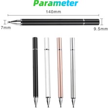 TahTicMer Stylus Kalem 2 In1 Dokunmatik Çizim Kalem Tablet Telefon Notebook Macbook Için Uyumlu Disk Uçlu Teknik Çizim Kalemi